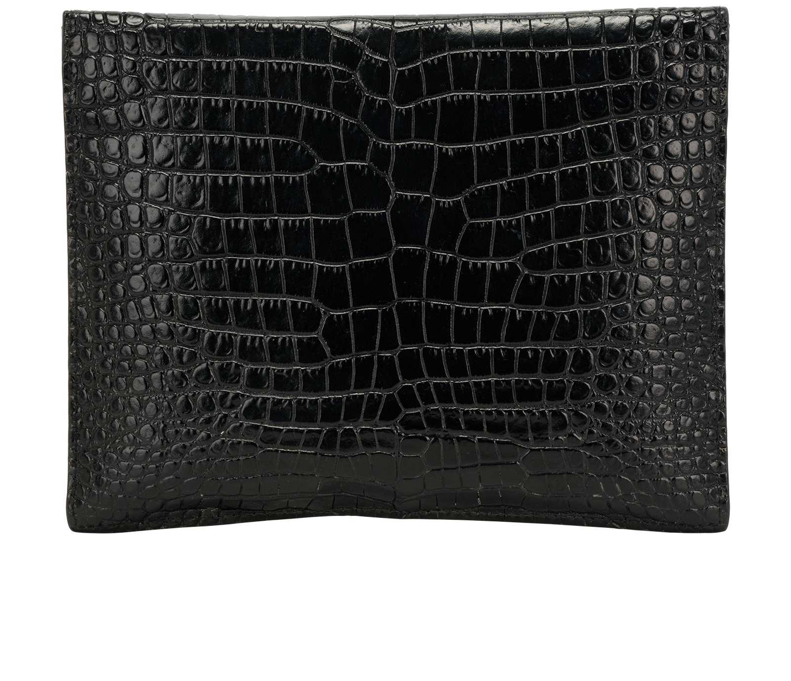 Saint Laurent Envelope Pouch, &pound;350, Accessories, Black, Leather, Back view